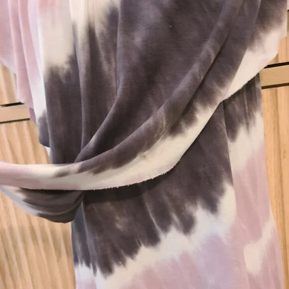 Juicy Couture Tie Dye Draped Flutter Sleeve Top - Size M - Picture 6 of 12